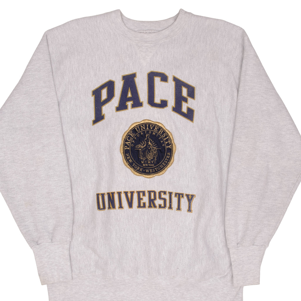 Vintage New York Pace University Reverse Weave Sweatshirt 1990S Size XL Made In USA