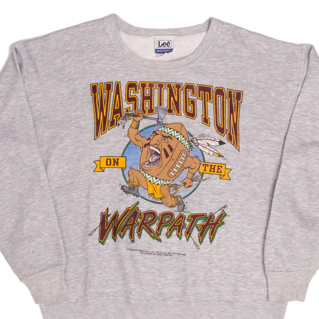 Vintage NFL Washington Redskins Warpath Lee Sweatshirt 1990s Size Medium Made In USA