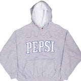 Vintage Pepsi Cola Grey Hoodie Sweatshirt 1990S Size XL