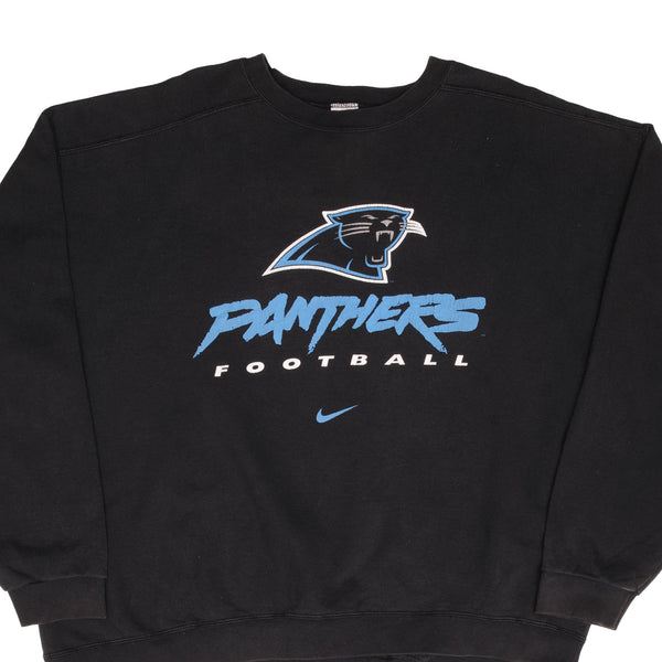 Vintage Nike Nfl Carolina Panthers Center Swoosh Sweatshirt 1990S 2XL Made In Usa