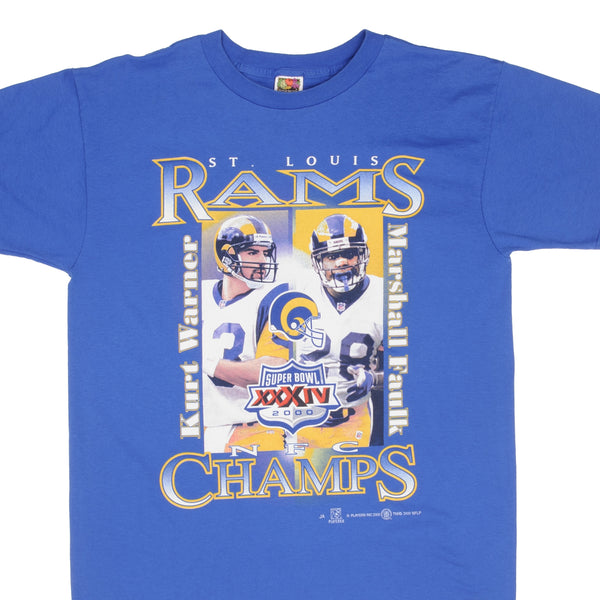 Vintage Nfl Saint Louis Rams Super Bowl Xxxiv Champions 2000 Tee Shirt Size Large