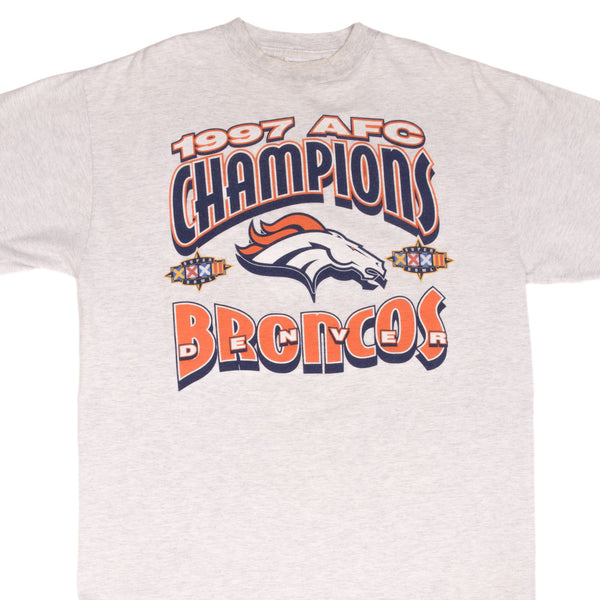 Vintage Nfl Denver Broncos AFC Champions 1997 Tee Shirt Size XL