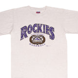 Vintage Mlb Colorado Rockies 1993 Tee Shirt Size Large Made In USA With Single Stitch Sleeves