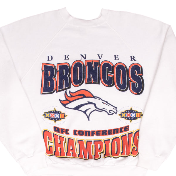 Vintage Nfl Denver Broncos AFC Champions 1997 Sweatshirt Size Large