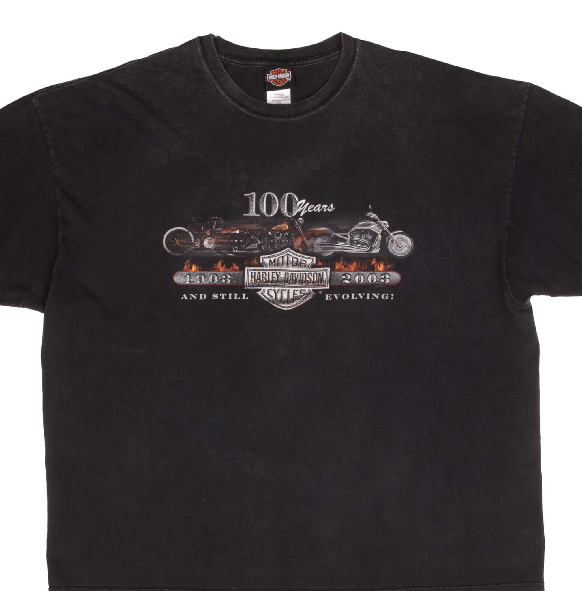 VINTAGE HARLEY DAVIDSON 100 YEARS ANNIVERSARY TEE SHIRT 2003 3XL MADE IN USA