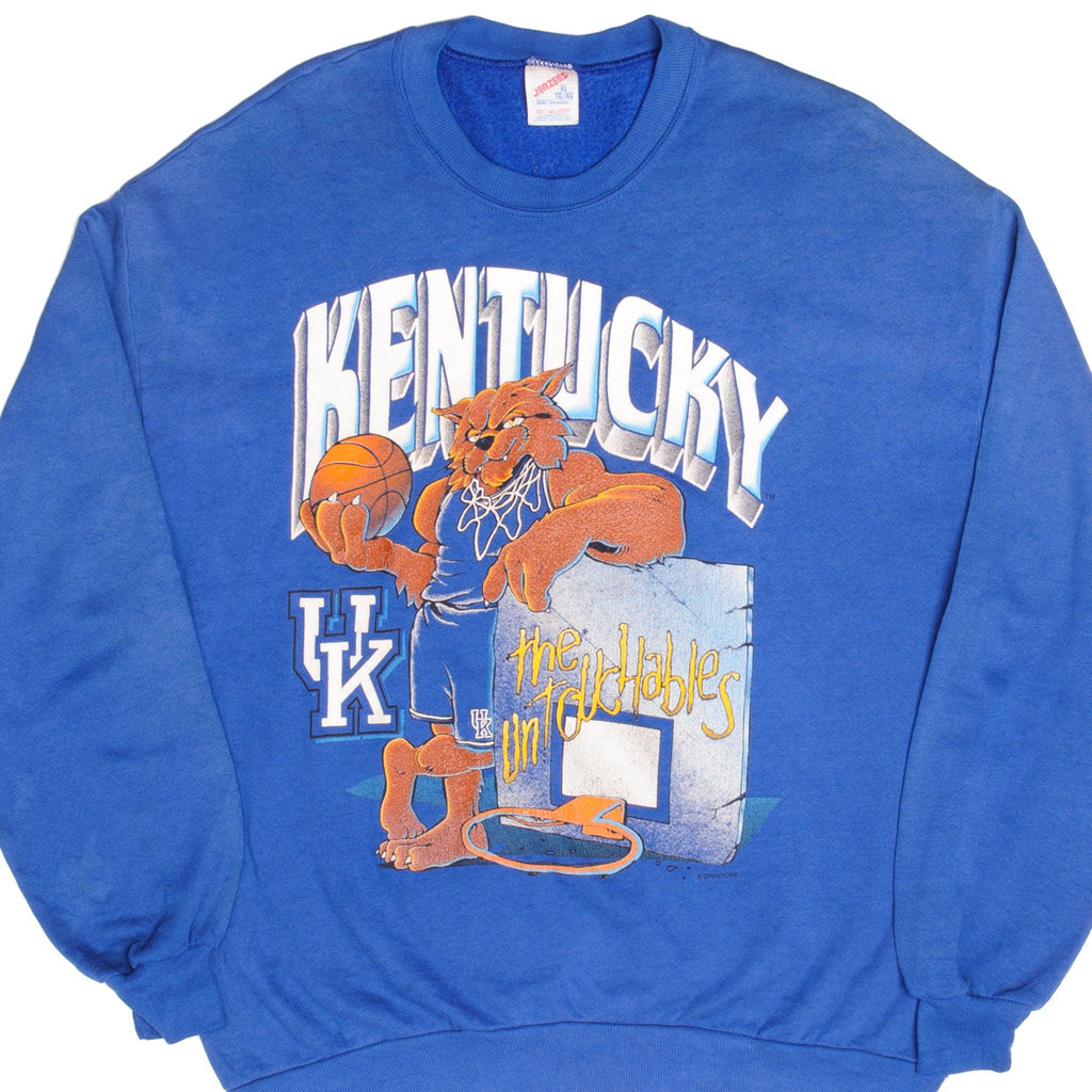 VINTAGE UNIVERSITY OF KENTUCKY BASKETBALL 1990S SWEATSHIRT LARGE MADE USA