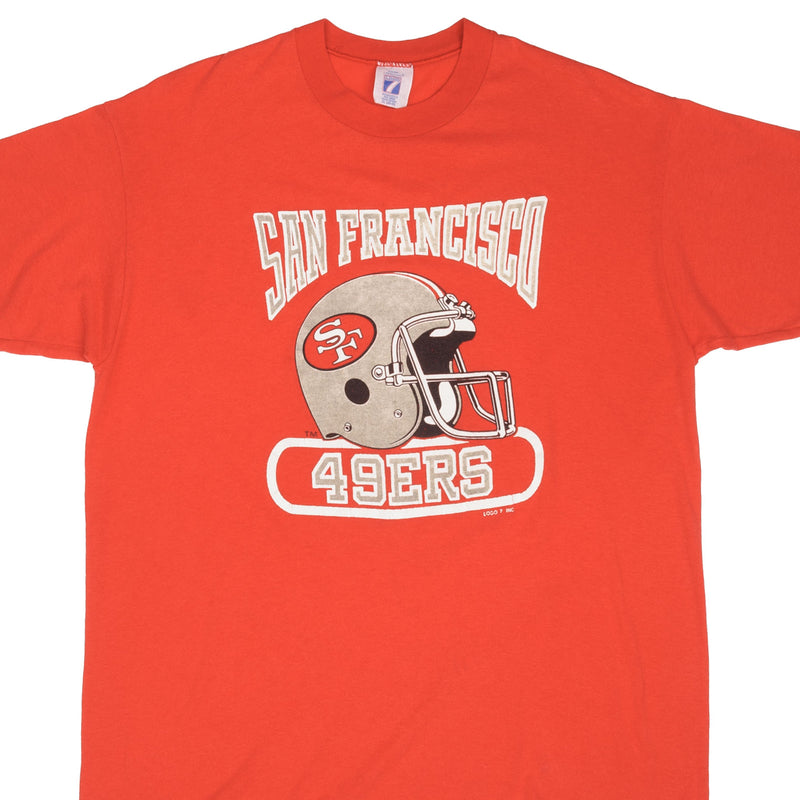 Vintage Nfl San Francisco 49Ers Early 1990S Tee Shirt Size Large Made In USA With Single Stitch Sleeves