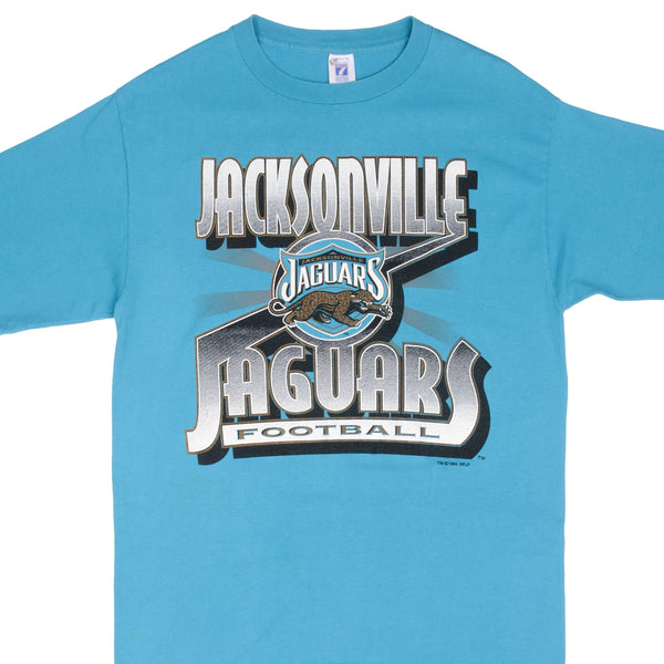 CAMISETA VINTAGE NFL JACKSONVILLE JAGUARS BANNED LOGO 1994 GRANDE FABRICADA EN EE. UU.