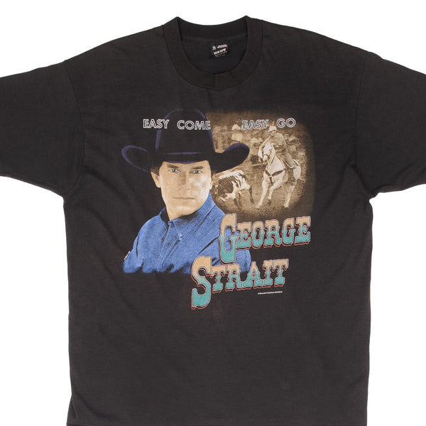 Vintage George Strait Easy Come Easy Go 1994 Tee Shirt Size Xl Made In USA With Single Stitch Sleeves