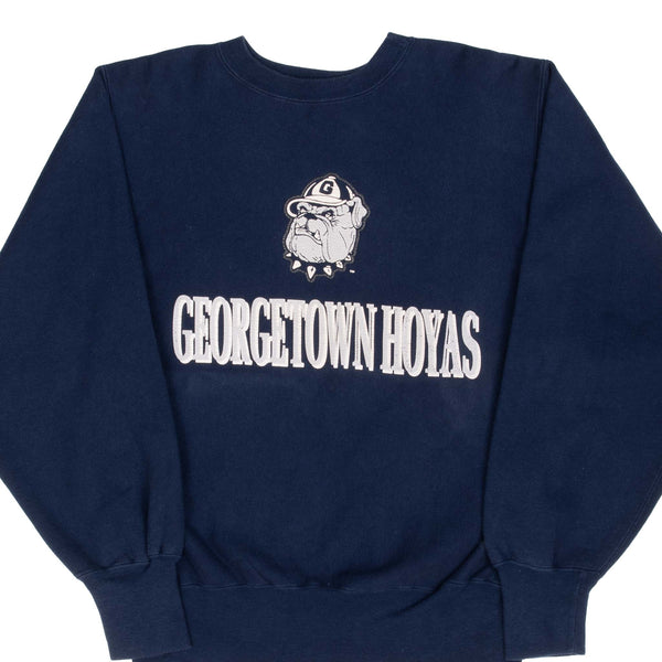 Vintage Champion Reverse Weave Georgetown Hoyas Sweatshirt 1990S Size Medium Made In USA