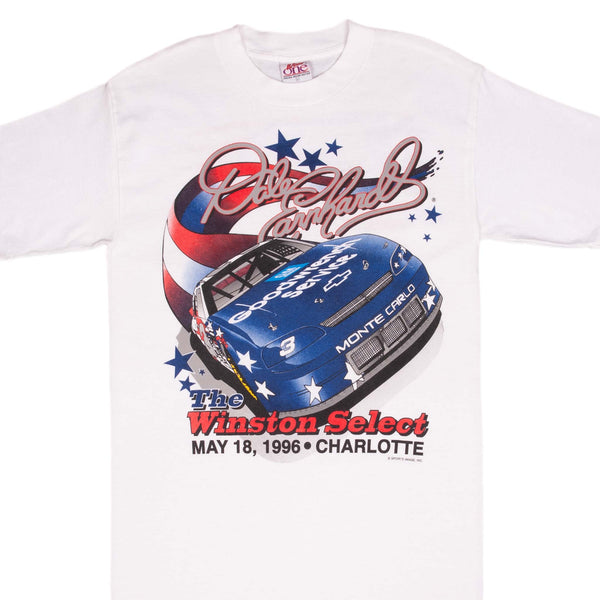 Vintage Nascar Dale Earnhardt The Winston Select 1996 Tee Shirt Medium Made In Usa With Single Stitch Sleeves