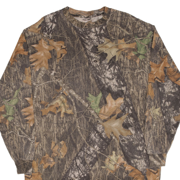 Vintage Hunting Mossy Oak Break Up Camo Long Sleeve Tee Shirt Size XL