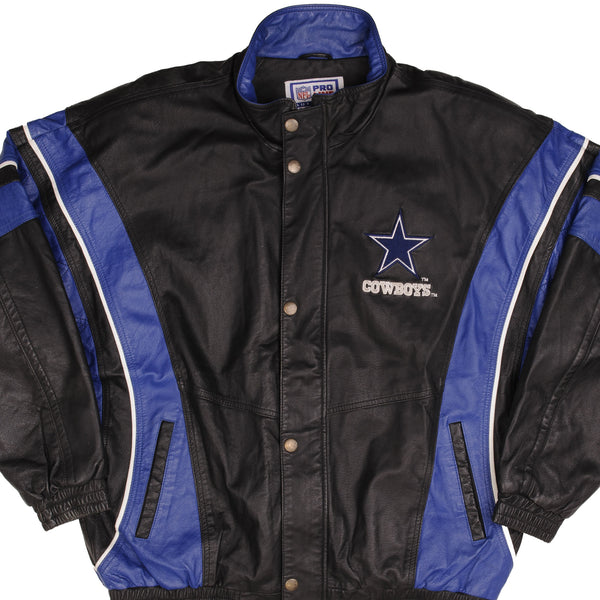 Vintage Nfl Dallas Cowboys Leather Jacket 1990S Size XL