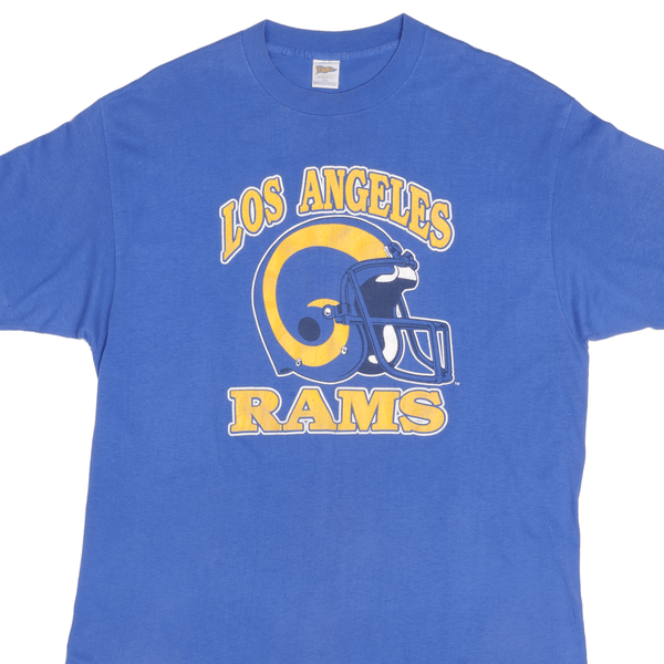 Vintage NFL Los Angeles Rams Tee Shirt Size Large Made In USA With Single Stitch Sleeves 1990S