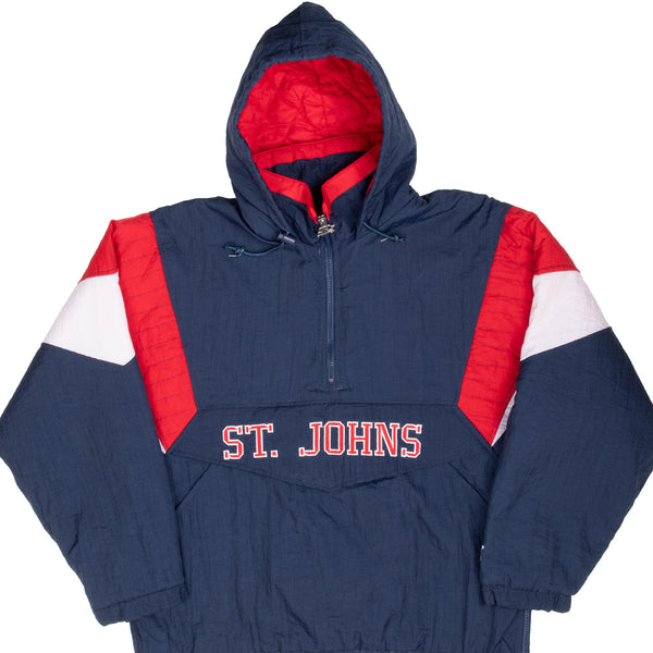 Vintage Ncaa St Johns Redmen 1990S Starter Heavy Pullover Jacket Size Medium