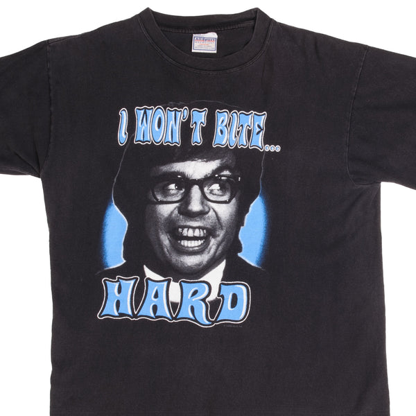 VINTAGE AUSTIN POWERS I WON'T BITE HARD TEE SHIRT 1998 SIZE LARGE