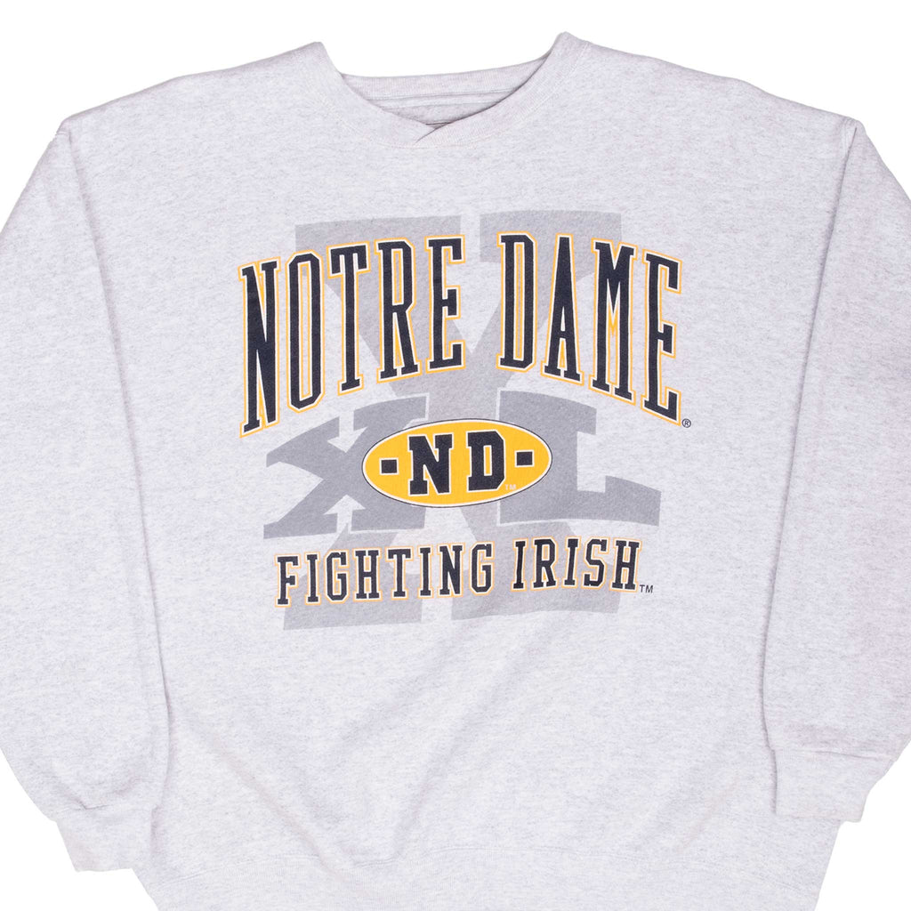 Vintage NCAA Notre Dame University Irish Sweatshirt 1990S Size Large