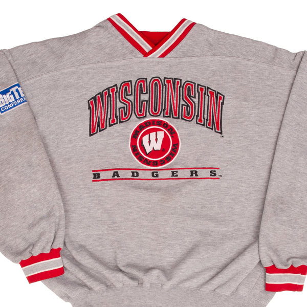 Vintage Ncaa Wisconsin Madison Badgers Embroidered Sweatshirt 1990S Size Xl