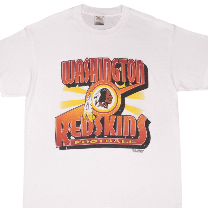 Vintage Nfl Washington Redskins 1996 Tee Shirt Size XL With Single Stitch Sleeves