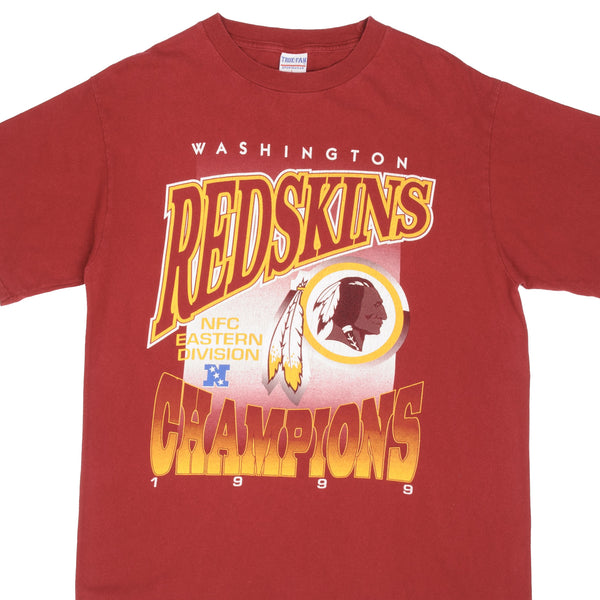 Vintage Nfl Washington Redskins Nfc Champions 1999 Tee Shirt Size Large