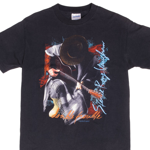 CAMISETA VINTAGE DE LA GIRA DE STEVIE RAY VAUGHAN DE 1989, TALLA MEDIANA, FABRICADA EN EE. UU.