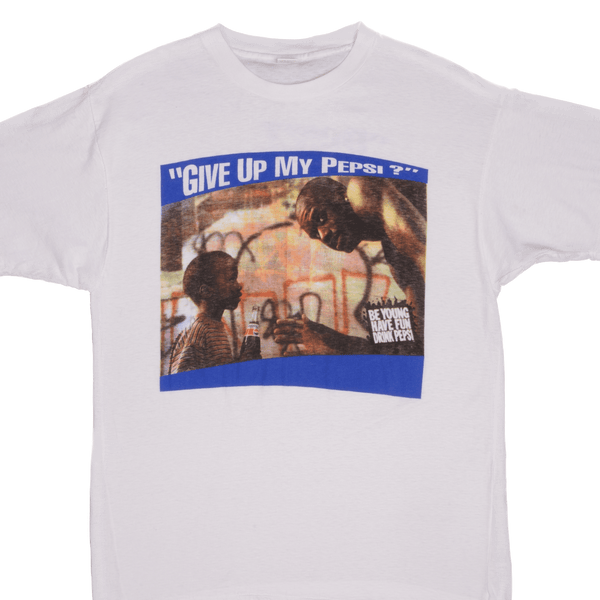 CAMISETA VINTAGE DE SHAQ O'NEIL CON LA MIRA "RENUNCIA A MI PEPSI COLA", AÑOS 90, TALLA GRANDE