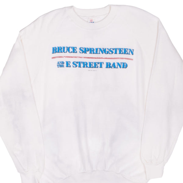 Vintage Bruce Springsteen & The E Street Band World Tour 1985 White Sweatshirt Size Large