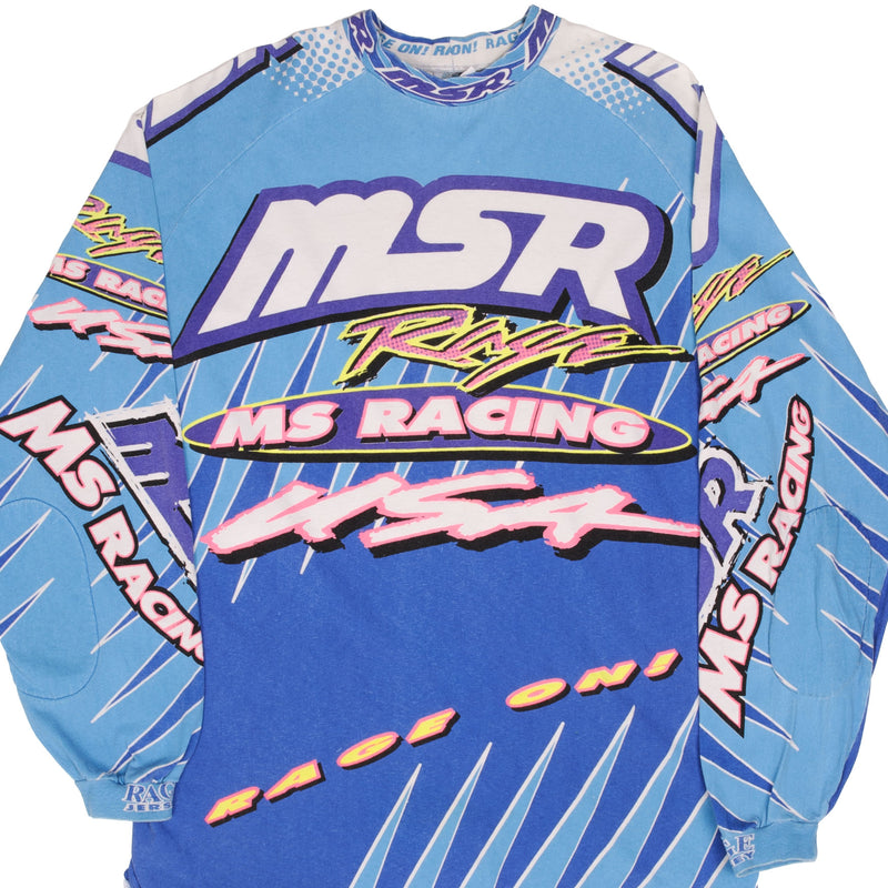 Vintage Motocross MS Racing Rage Long Sleeves Tee Shirt 1990S Size Xl Made In Usa