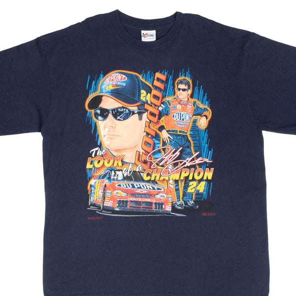 Vintage Nascar Jeff Gordon Dupont The Look Of A Champion 2001 Tee Shirt Size 2XL