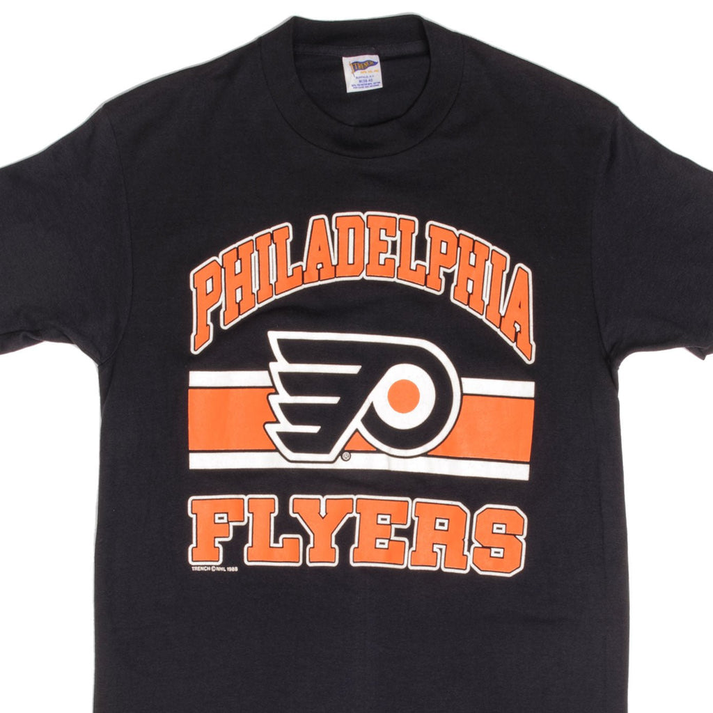 Vintage NHL Philadelphia Flyers 1988 Tee Shirt Size Small Made in USA with single stitch sleeves.