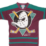 CAMISETA ANTIGUA DE LA NHL DE LOS ANAHEIM MIGHTY DUCKS DE 1994, TALLA MEDIANA PARA NIÑOS (10-12)