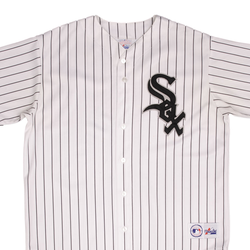 Vintage Mlb Chicago White Sox Majestic Jersey 1990S Size XL Made In Usa