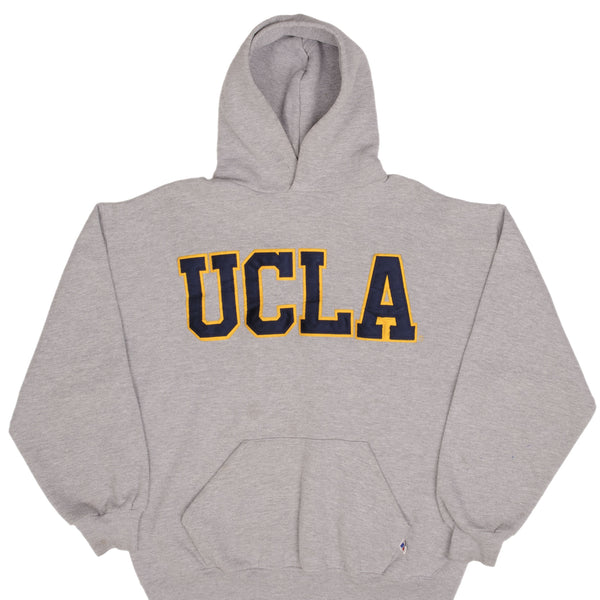 Vintage Ucla Russell Grey Hoodie Sweatshirt 1990S Size XL Made In USA