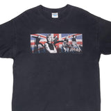 Vintage Def Leppard Union Jack 2002 Black Tee Shirt Size XL