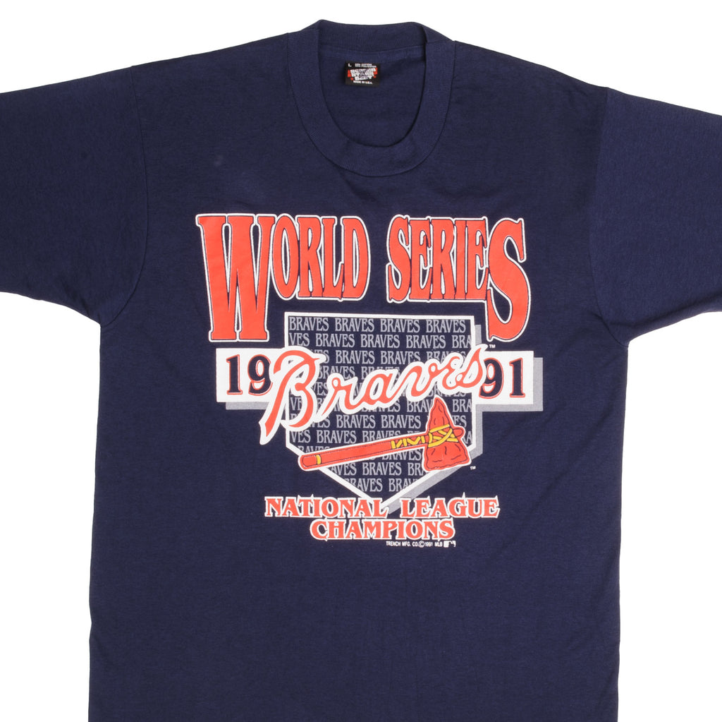 VINTAGE 1993 Atlanta Braves Western Division Champions T-Shirt - Size XL