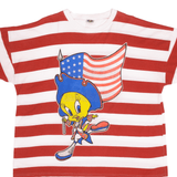 Vintage Looney Tunes Pirate Tweety With the American Flag Tee Shirt 1995 Size Large