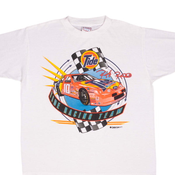 VINTAGE NASCAR TIDE RACING RICKY RUDD TEE SHIRT 1990S SIZE LARGE MADE IN USA