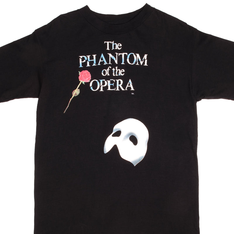 Vintage The Phantom Of The Opera Tee Shirt 1990S Size Large Made In USA With Single Stitch Sleeves