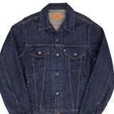 Beautiful Vintage Levis Type 3 Jacket With a Dark Wash 4 Pockets 1980S Made In USA Size 42L. 71506 0216 Back Button #743