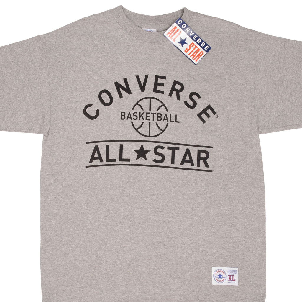 Vintage Converse Basketball All Star Tee Shirt 1990S Size XL Made In Usa Deadstock With Tags