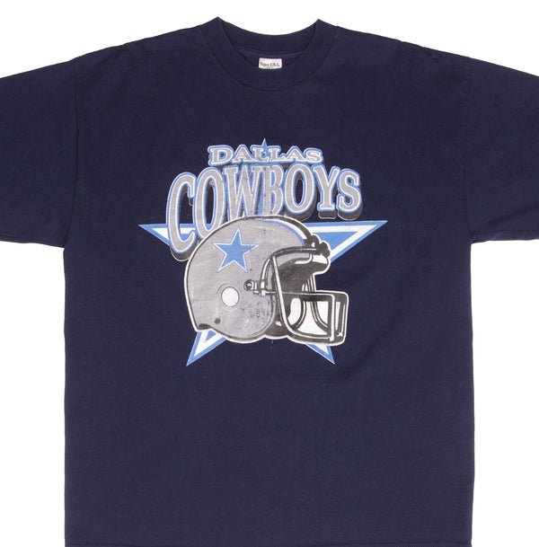 Vintage Nfl Dallas Cowboys 1990S Blue Tee Shirt Size XL