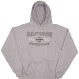 Vintage Harley Davidson Loud & Proud Kinnelon New Jersey Grey Hoodie Sweatshirt 2002 Size XL