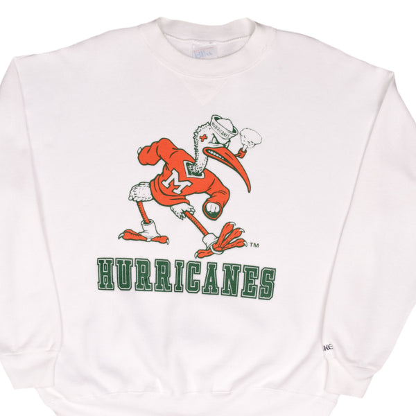 Vintage Ncaa Miami Hurricanes Sweatshirt 1990S Size XL Made In USA