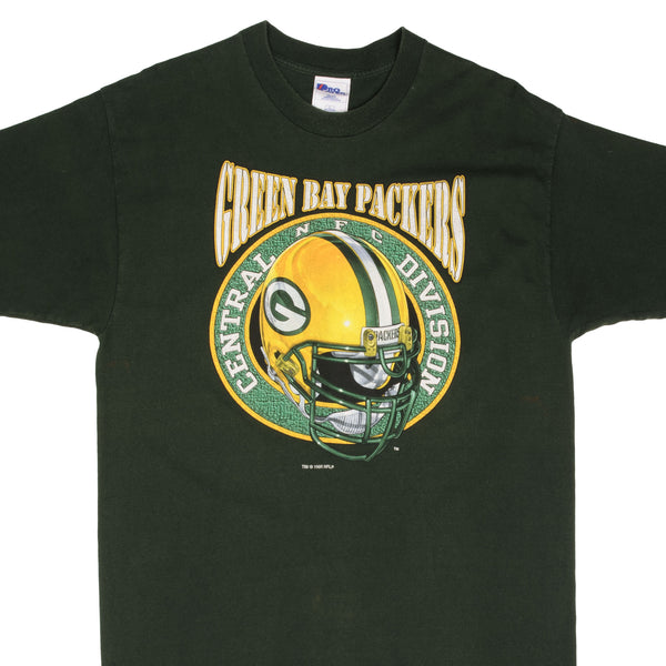 Vintage NFL Green Bay Packers 1997 Tee Shirt Size Large Made In USA With Single Stitch Sleeves