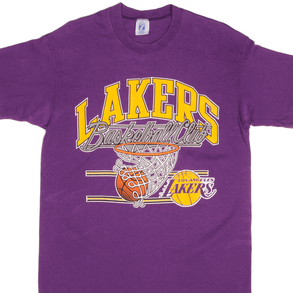 CAMISETA VINTAGE NBA LOS ANGELES LAKERS AÑOS 90 TALLA GRANDE FABRICADA EN EE. UU.