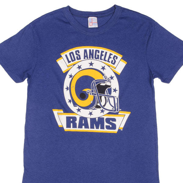 Vintage NFL Los Angeles Rams Tee Shirt Size Medium Made In USA With Single Stitch Sleeves Early 1990S