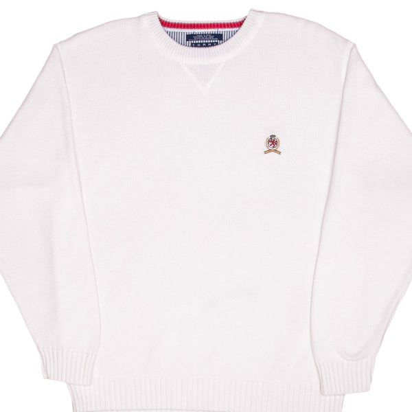 Vintage Tommy Hilfiger White selling Logo Sweater Size Medium