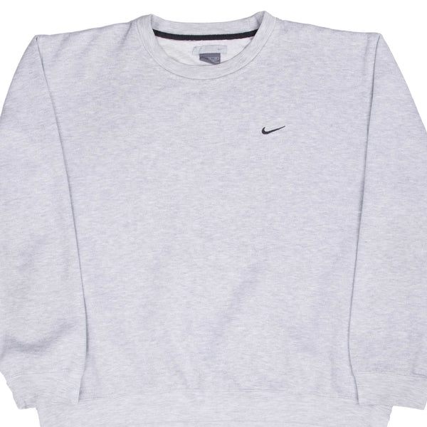 Vintage Nike Classic Swoosh Grey Sweatshirt 2000S Size Large