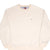 Vintage Tommy Hilfiger Cream Crewneck Sweatshirt 2000S Size XL