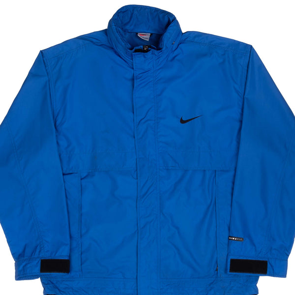 Vintage Nike Classic Swoosh Blue Windbreaker Jacket 1990S Size Medium